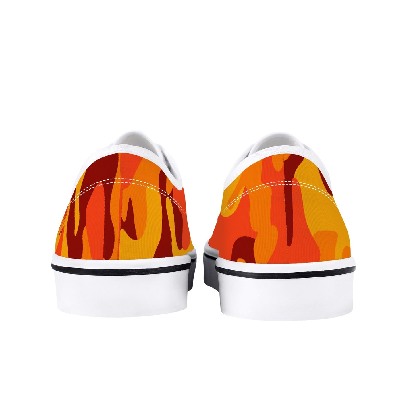 Camo Skate Shoes | Orange & Red Camouflage