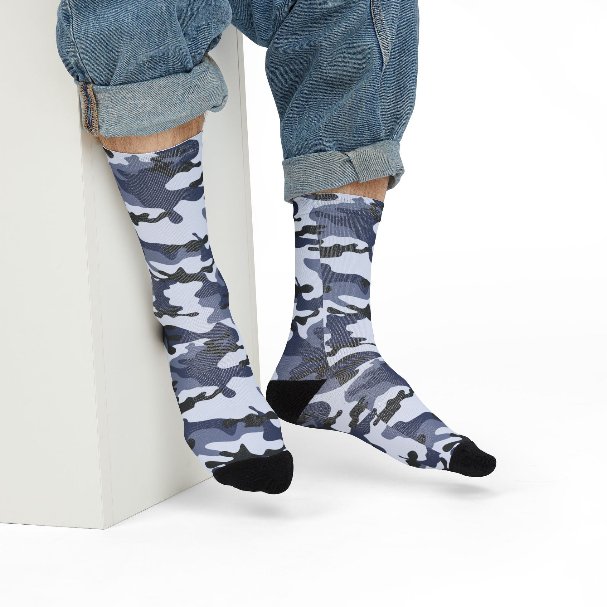 Camo Socks | Light Blue | Sublimation Crew