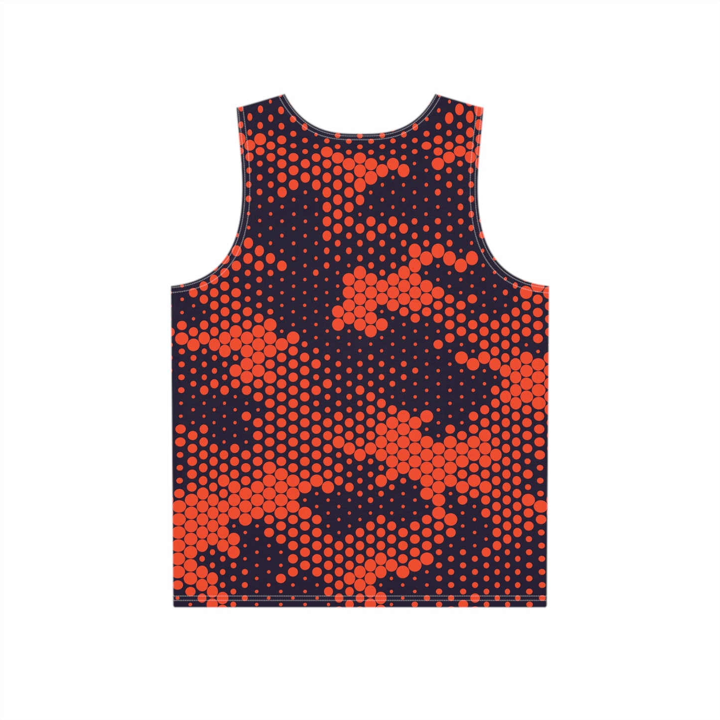 Men's Camo Tank Top | Orange & Blue Digital | Loose Fit