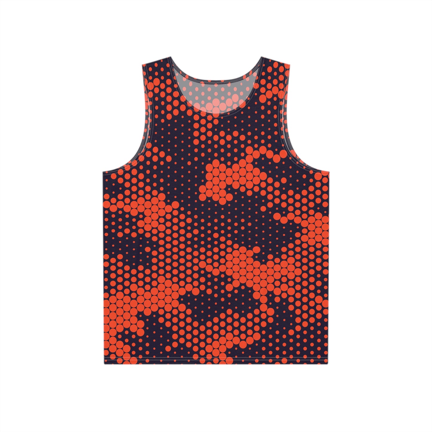 Men's Camo Tank Top | Orange & Blue Digital | Loose Fit