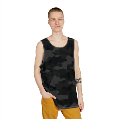 Men's Camo Tank Top | Black Camouflage | Loose Fit