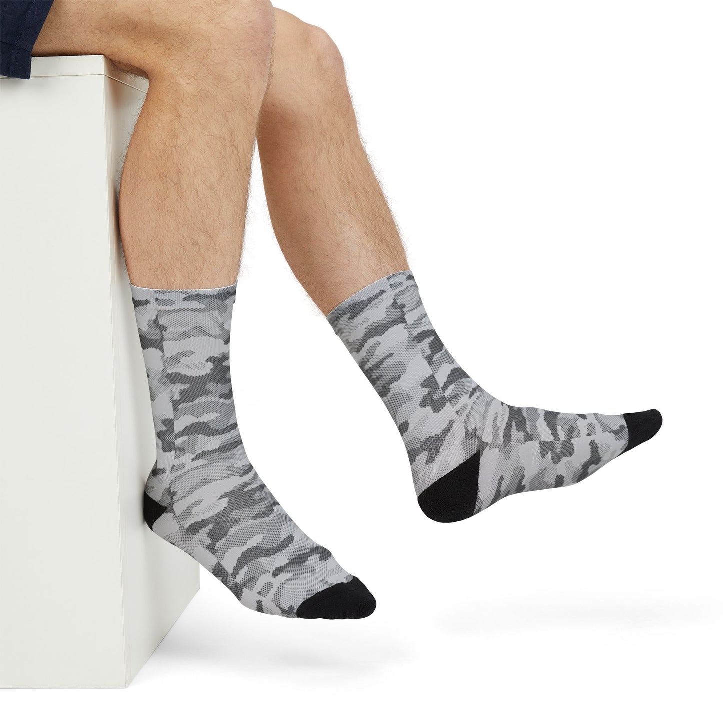 Camo Socks | Gray Digital | Sublimation Crew