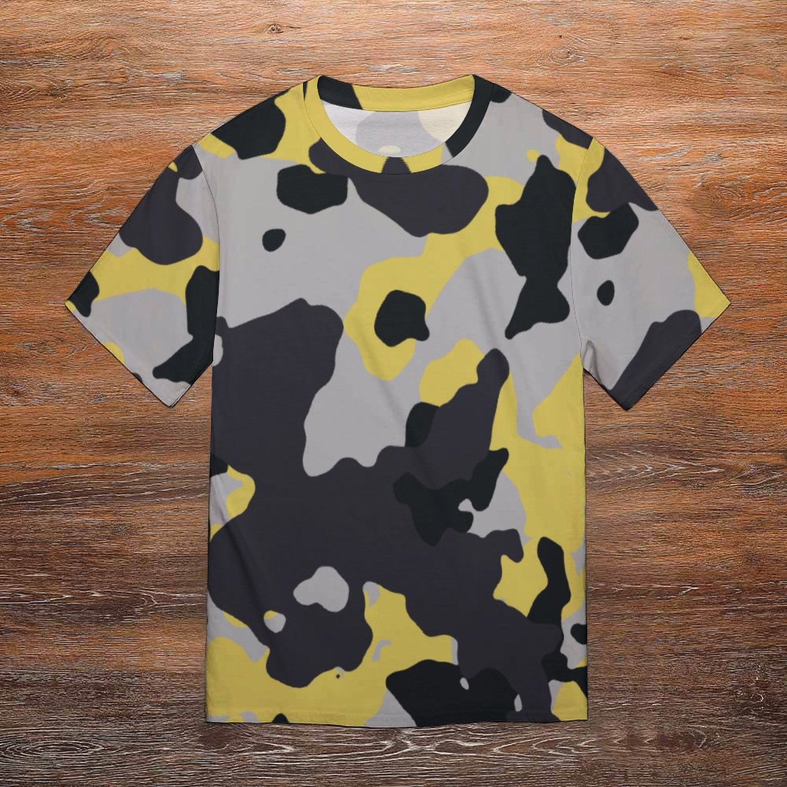 Camo Shirt | Yellow, Black & Silver Camouflage T