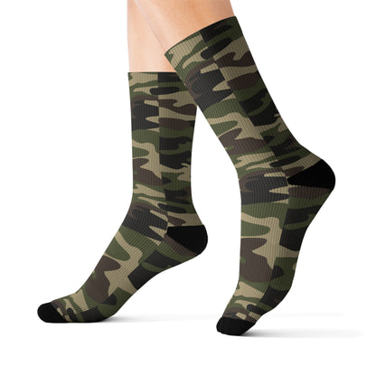 Camo Socks | Classic Green Camouflage