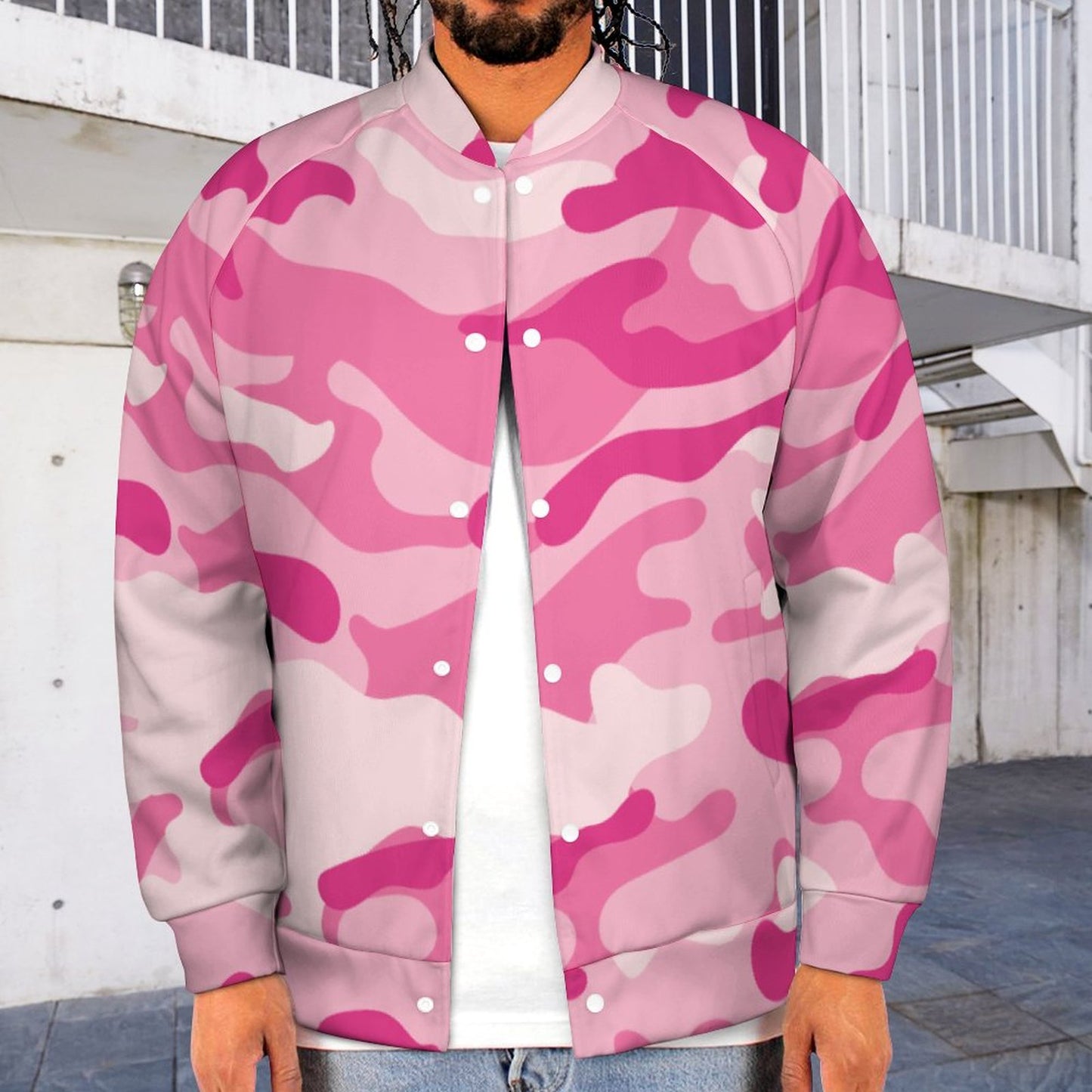 Men's Camo Jacket | Lavender Pink Camouflage