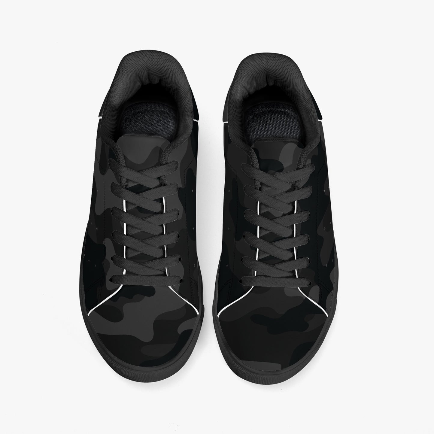 Camo Sneakers | Classic Low-Top Leather | Black