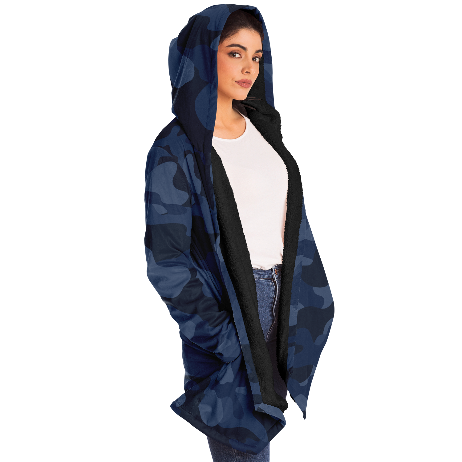 Camo Cloak | Deep Blue Camouflage | Microfleece