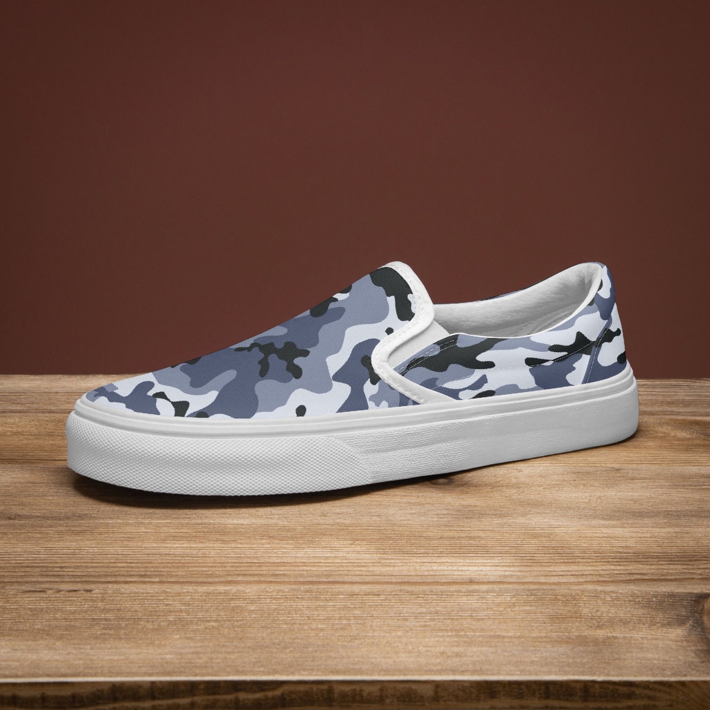 Camo Slip-On Shoes | Light Blue Camouflage