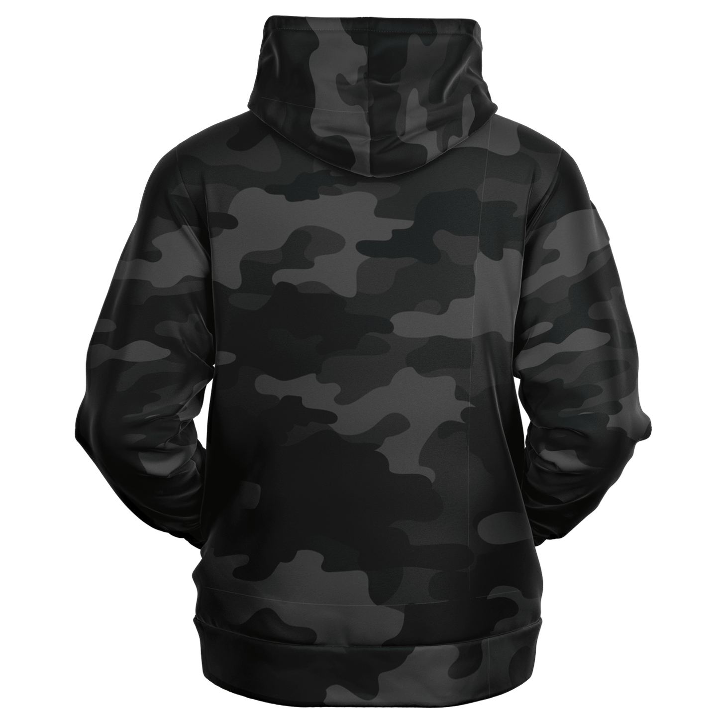 Zip-Up Hoodie | Black Camouflage