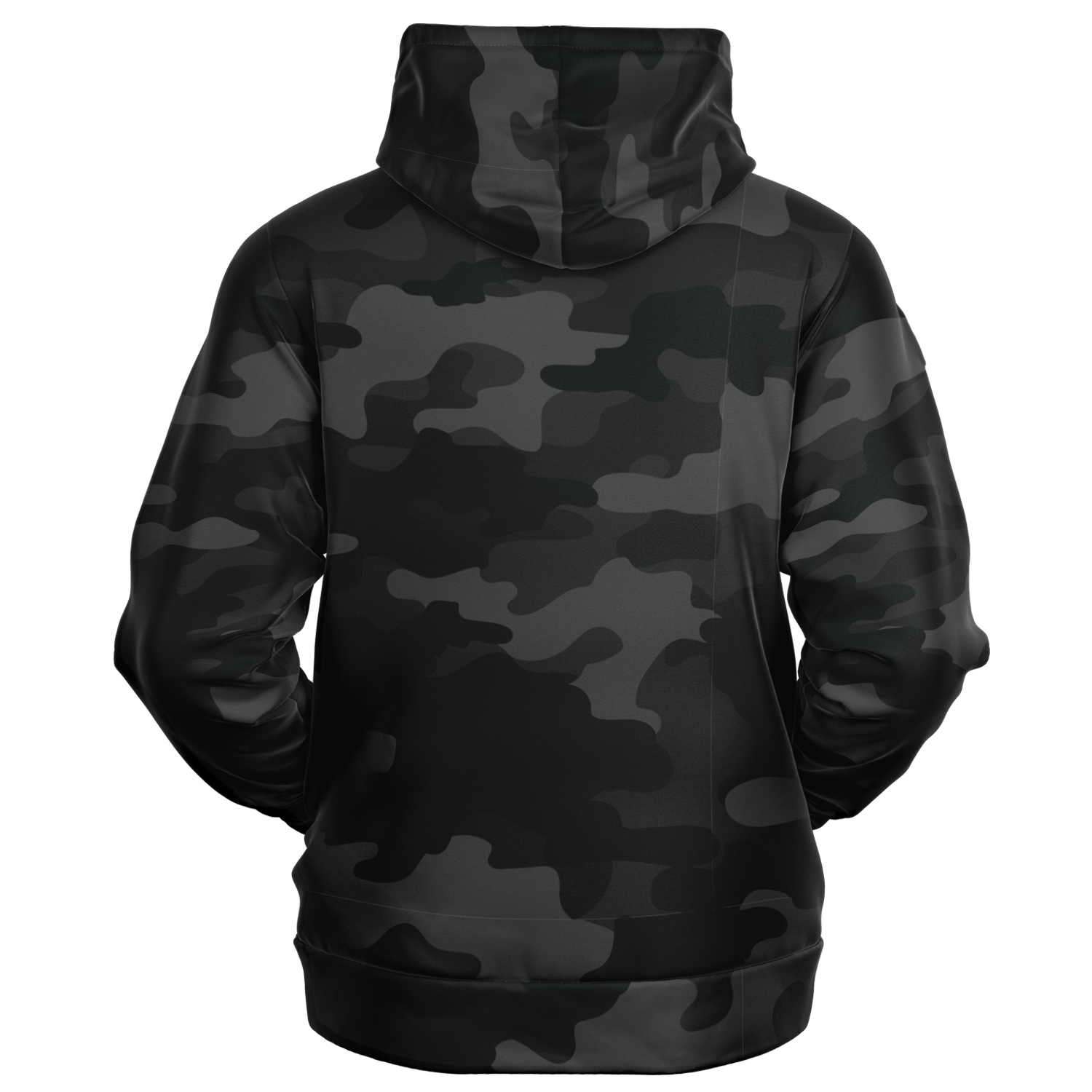 Zip-Up Hoodie | Black Camouflage