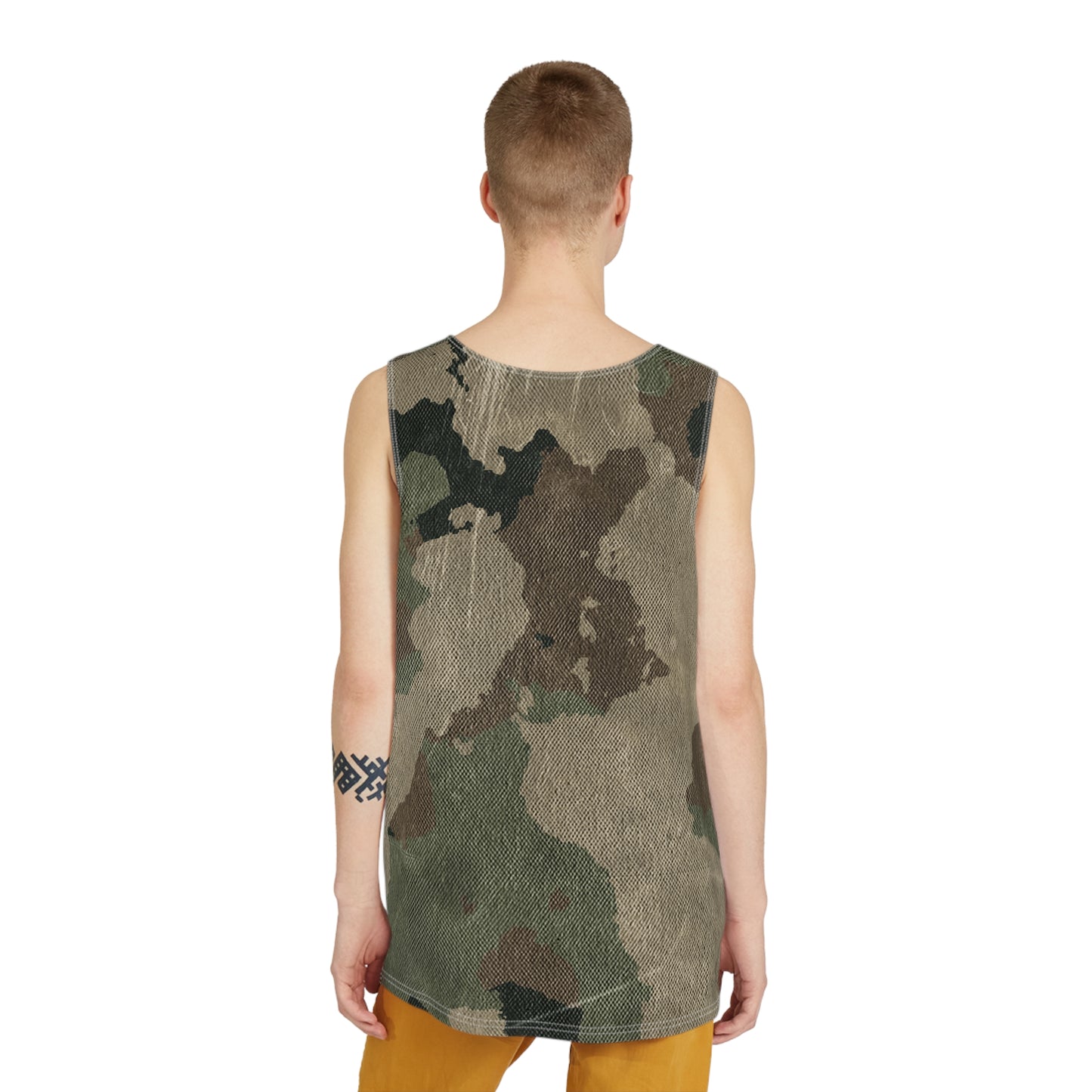 Men's Camo Tank Top | Dirty Brown Camouflage | Loose Fit