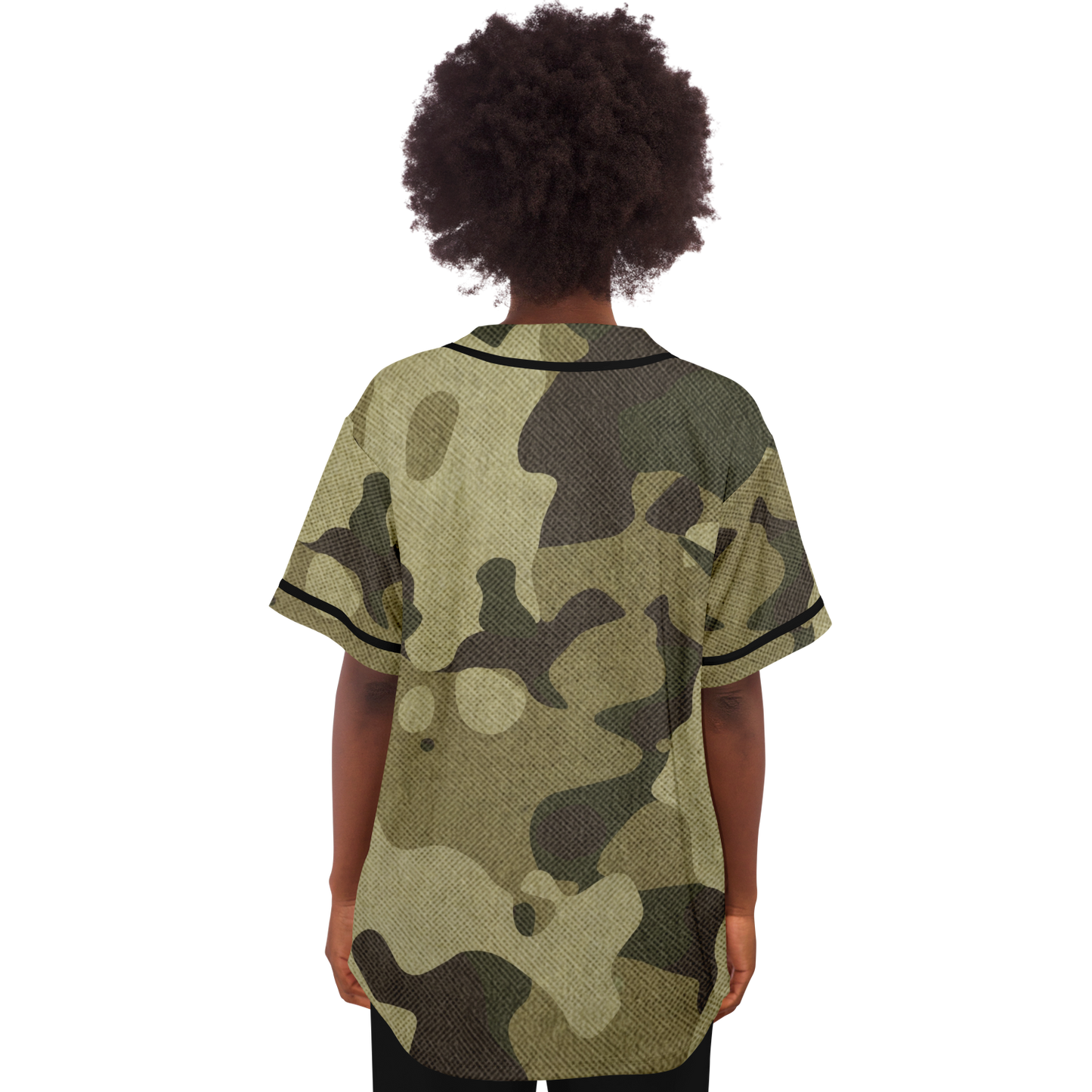 Camo Baseball Jersey | Green Fabric Camouflage