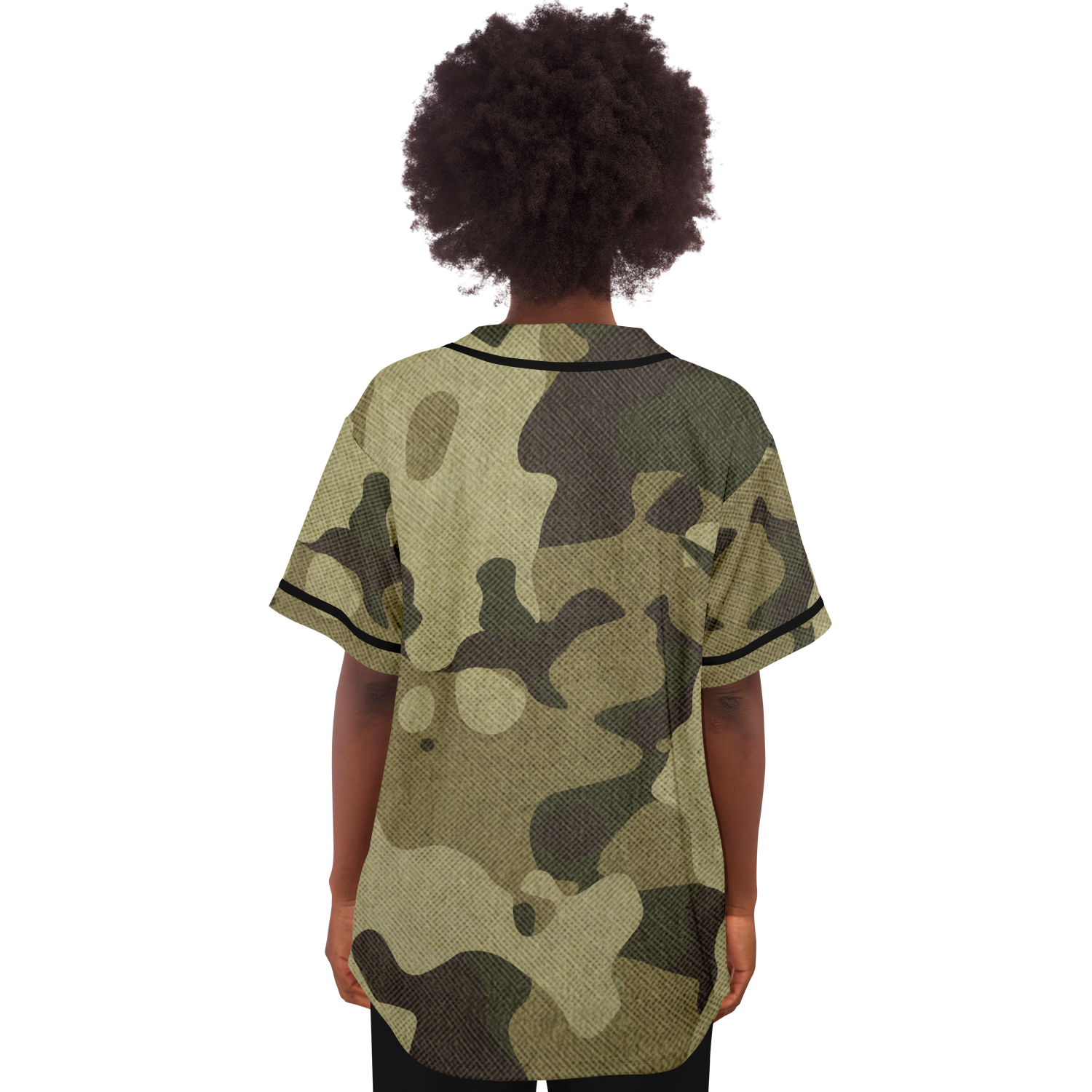 Camo Baseball Jersey | Green Fabric Camouflage