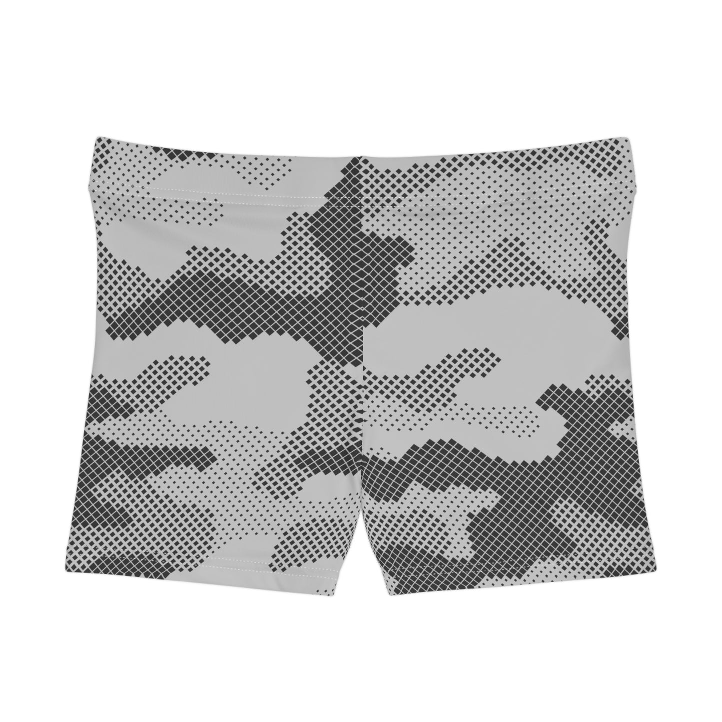 Women's Camo Shorts | Tight Fit | Black & White Digital