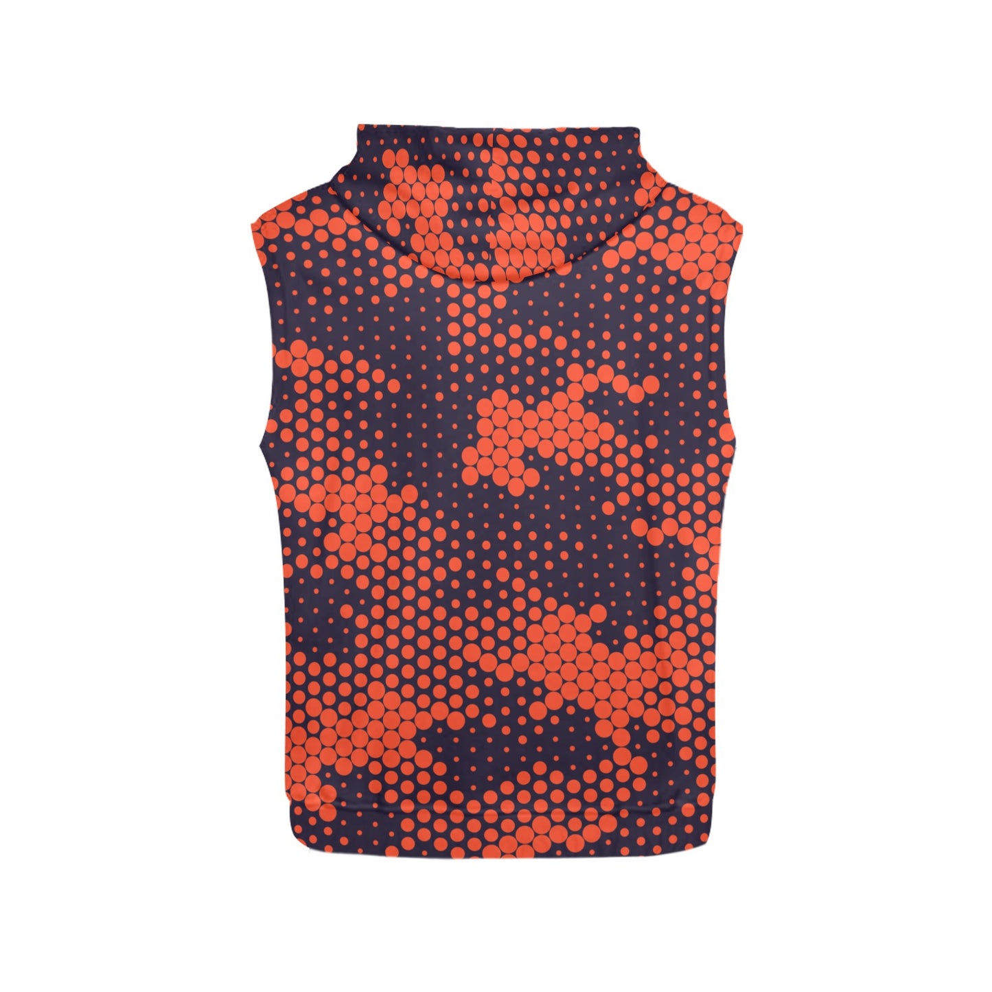 Sleeveless Camo Hoodie For Women | Orange and Blue Camouflage