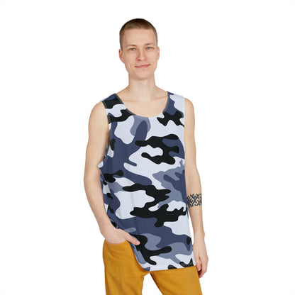 Men's Camo Tank Top | Light Blue Camouflage | Loose Fit