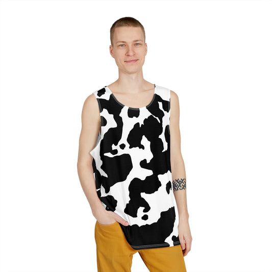 Men's Camo Tank Top | Black & White | Loose Fit