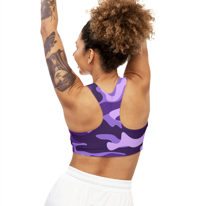 Camo Bra | Purple, Blue and Mauve Sports Camouflage