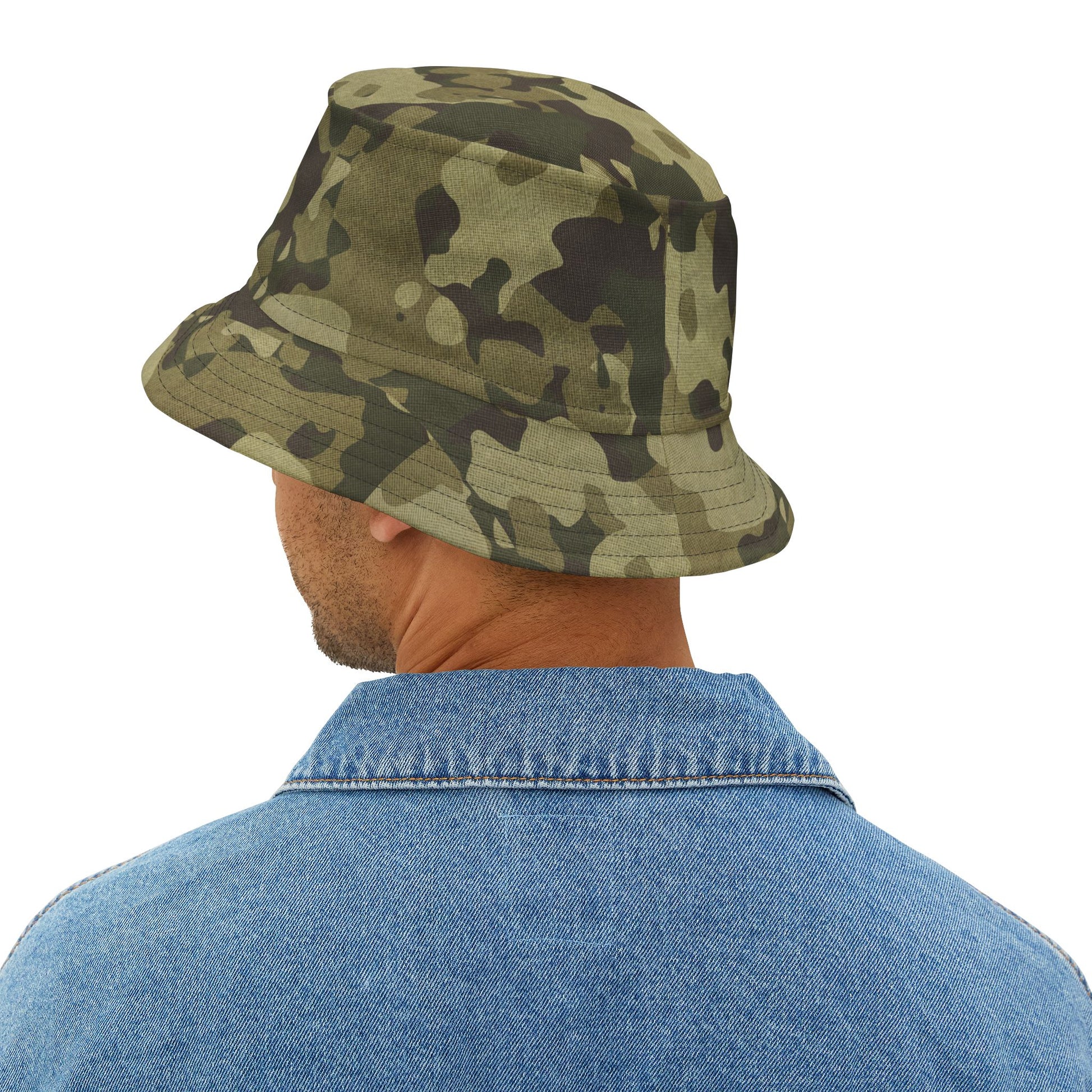 Camo Bucket Hat | Green Fabric Camouflage