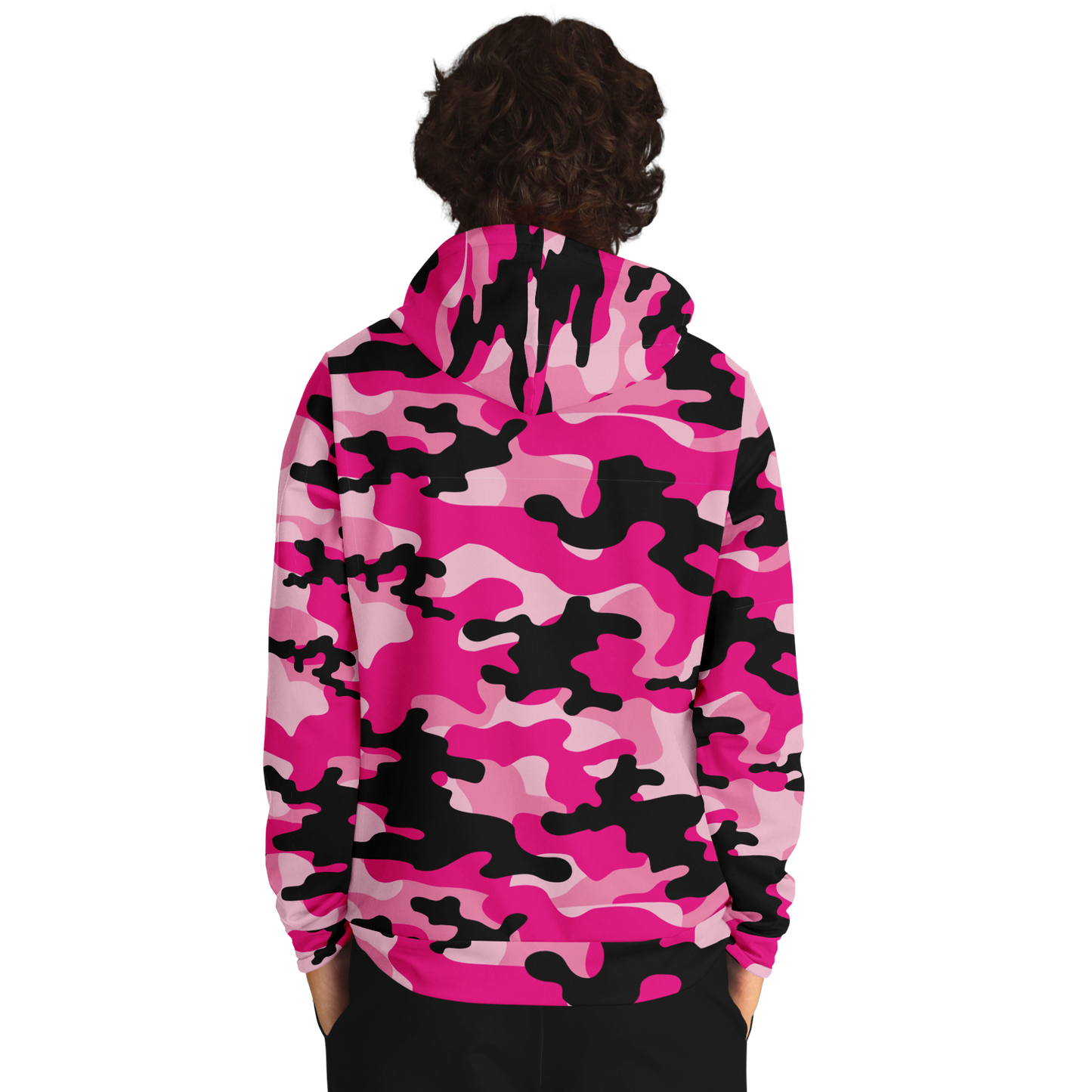 Pink Camo Hoodie | Candy, Black, & Cerise Mixed Camouflage