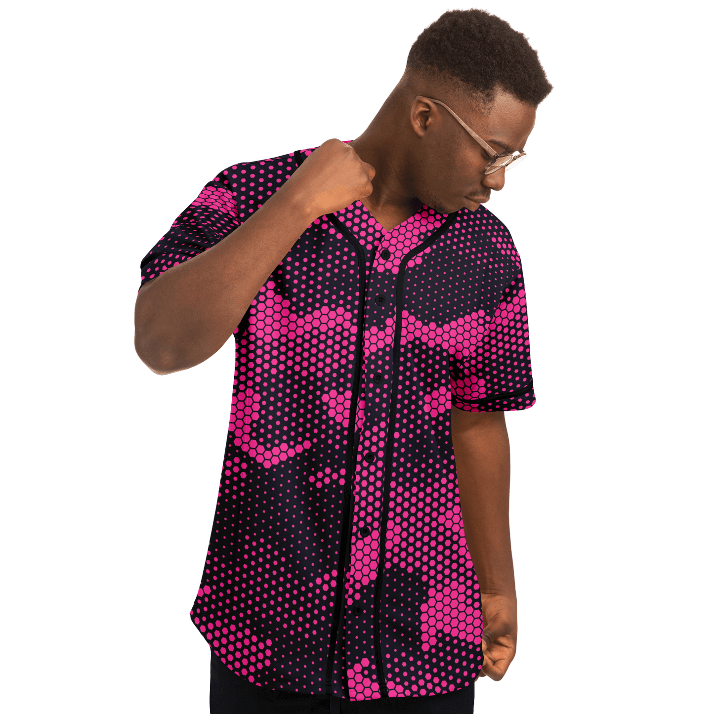 Camo Baseball Jersey | Pink Digital Camouflage