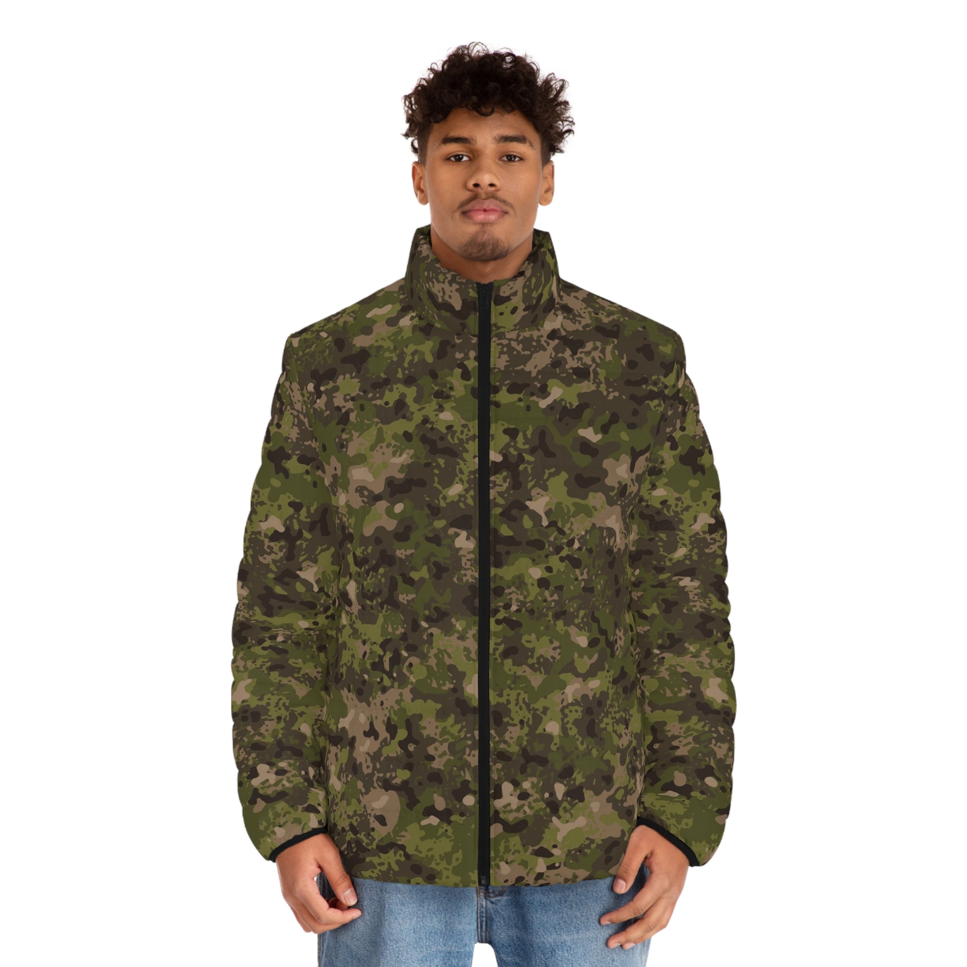 Camo Puffer Jacket For Men | Hunting Brown Camouflage