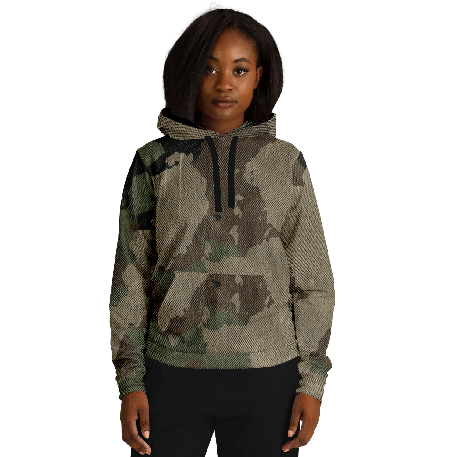 Camo Hoodie | Dirty Old Brown Camouflage Pullover