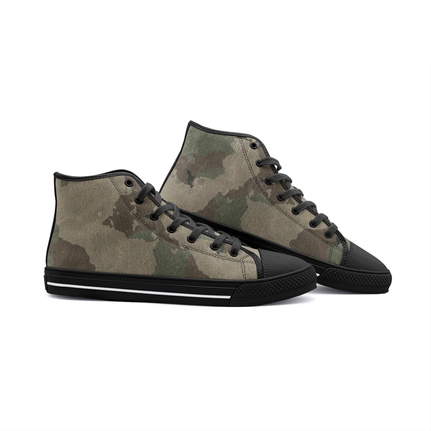 Camo Shoes | High Top Canvas | Dirty Brown Camouflage