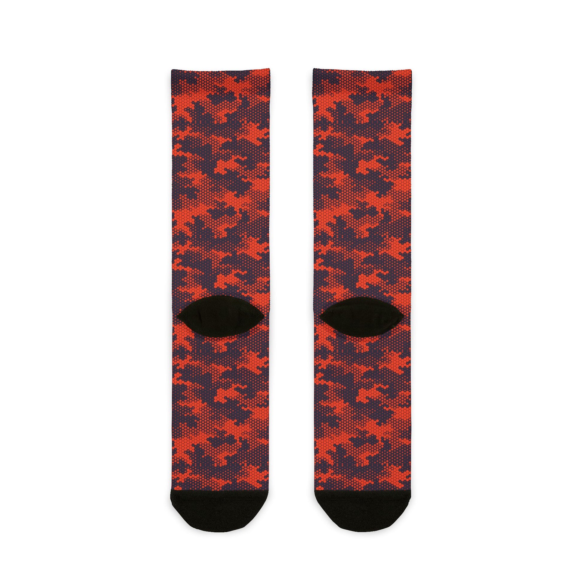 Camo Socks | Orange & Blue | Sublimation Crew