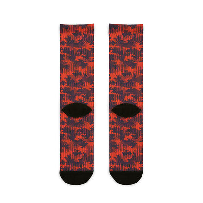 Camo Socks | Orange & Blue | Sublimation Crew