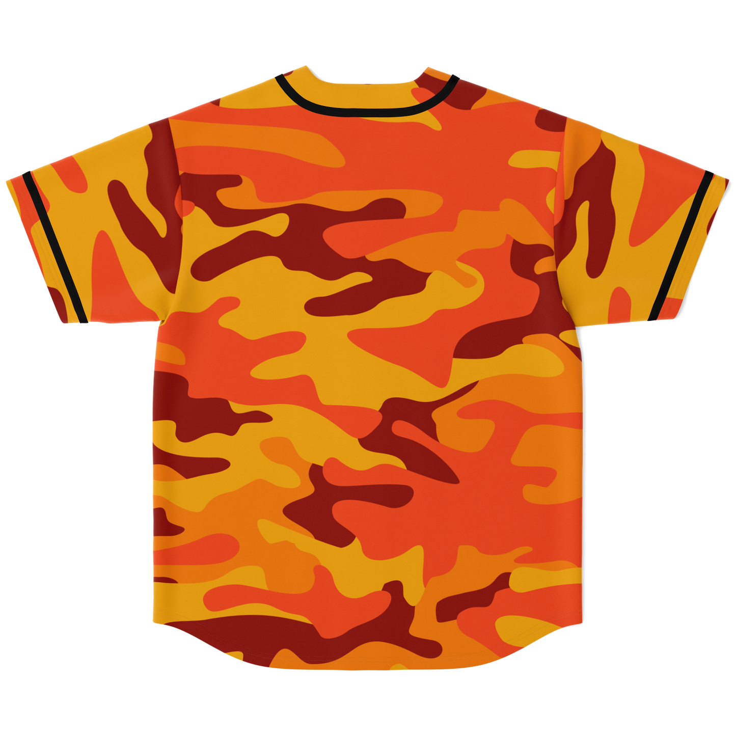 Camo Baseball Jersey | Orange & Red Camouflage