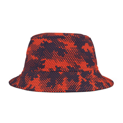 Camo Bucket Hat | Orange & Blue Camouflage