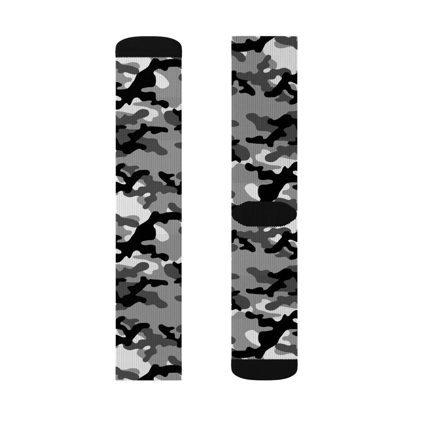 Camo Socks | Black, Gray & White Camouflage