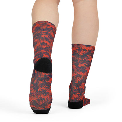 Camo Socks | Orange & Blue | Sublimation Crew