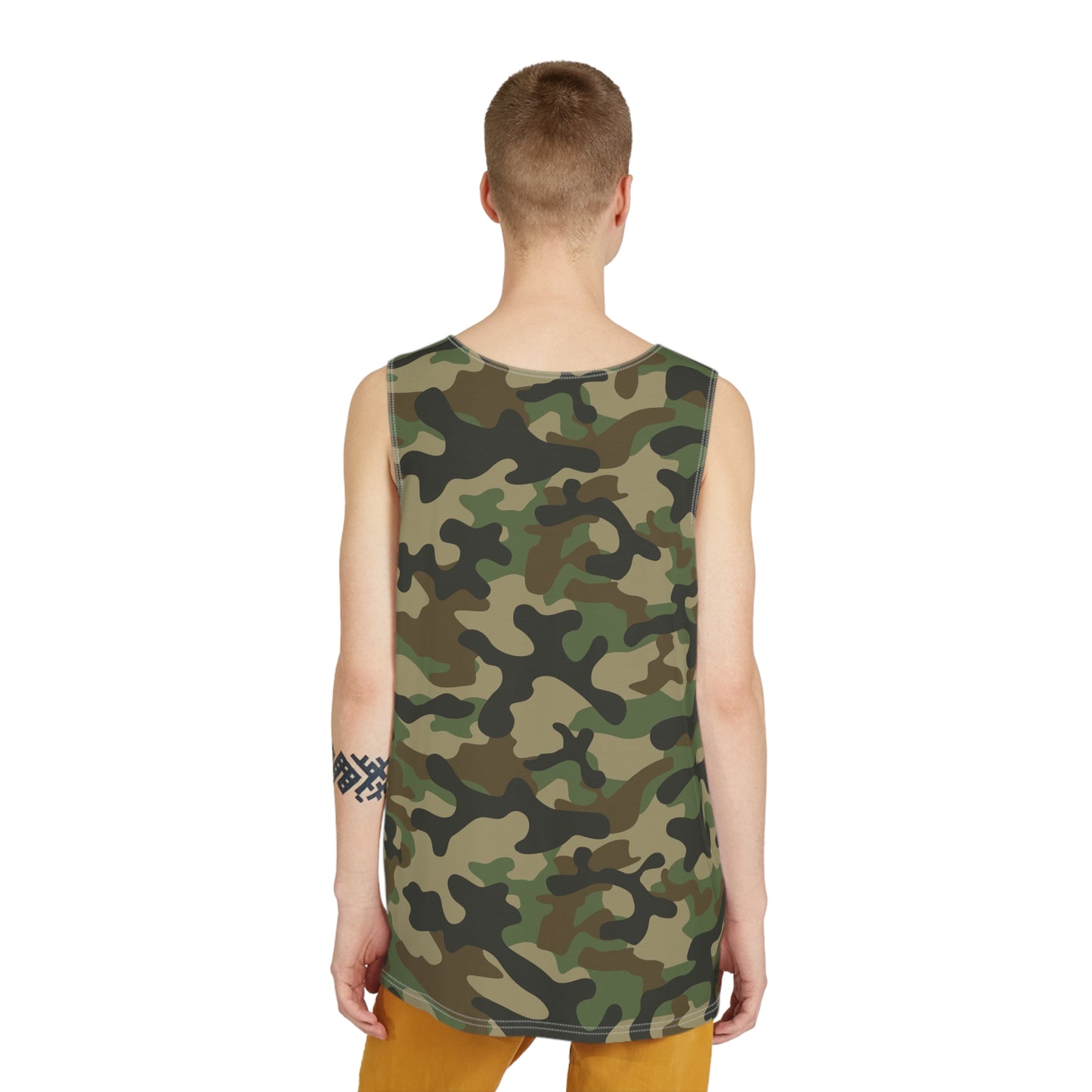 Men's Camo Tank Top | Military Brown | Loose Fit