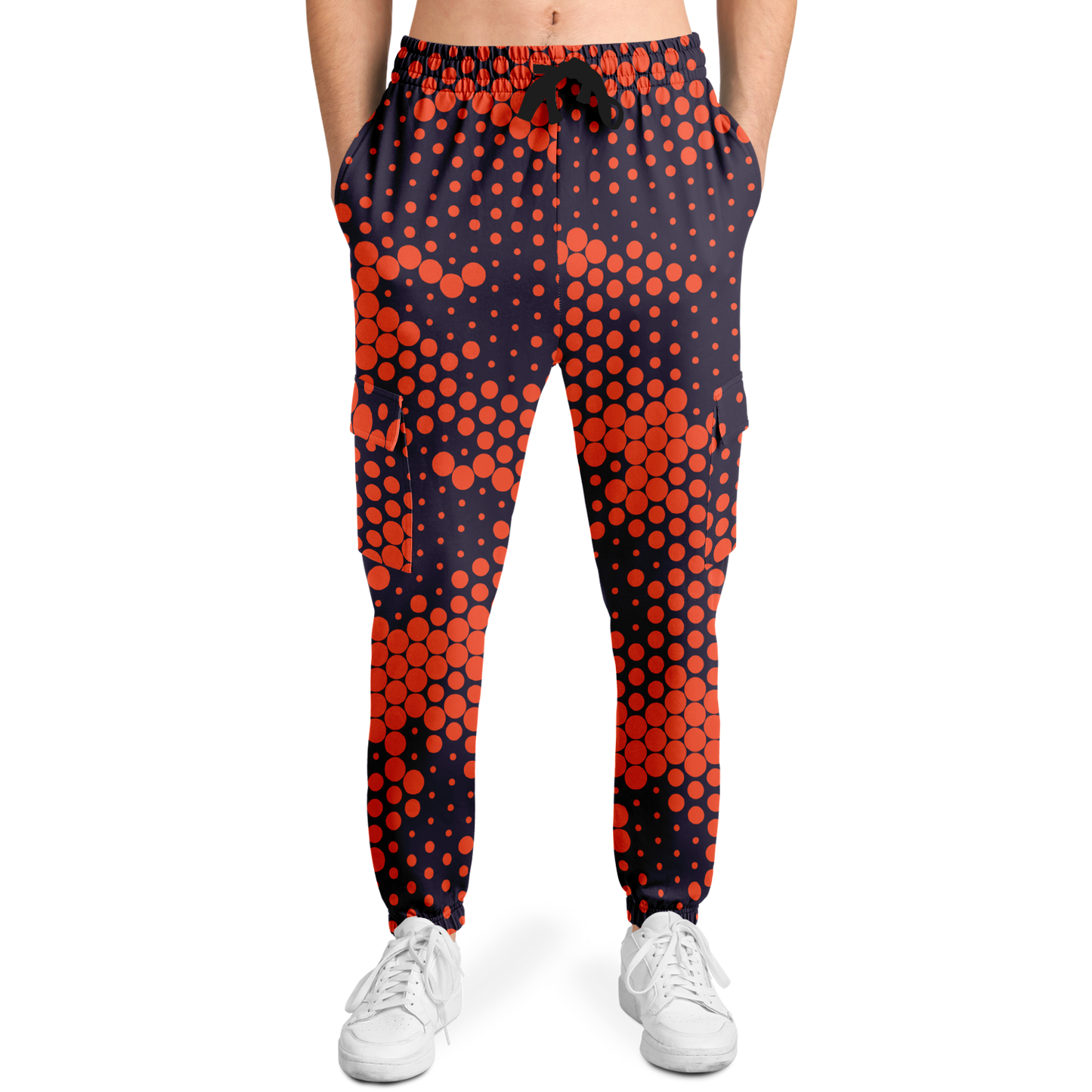 Camo Cargo Pants | Unisex | Orange & Blue Digital