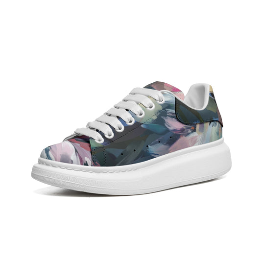 Sweet Watercolor Floral McQueen Sneakers | Pastel Shades