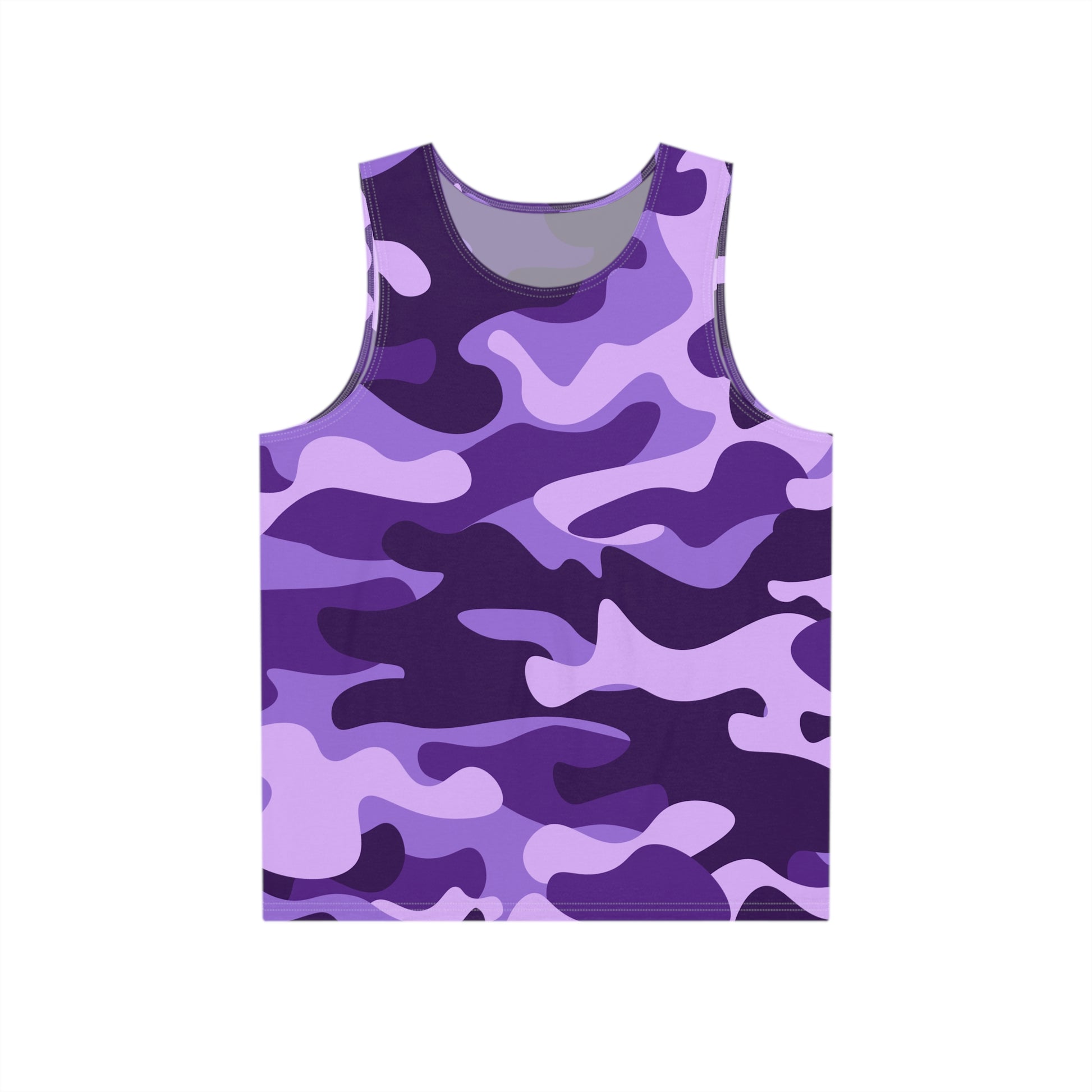 Men's Camo Tank Top | Purple, Blue, and Mauve | Loose Fit