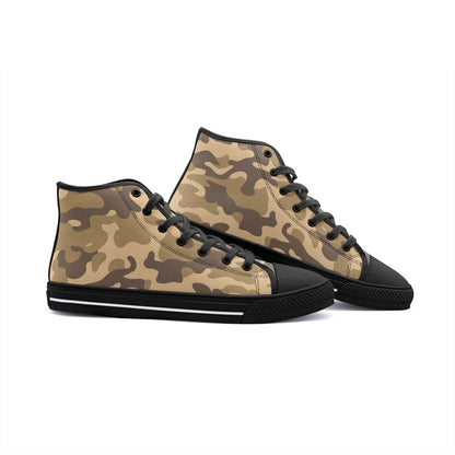 Camo Shoes | High Top Canvas | Khaki Camouflage