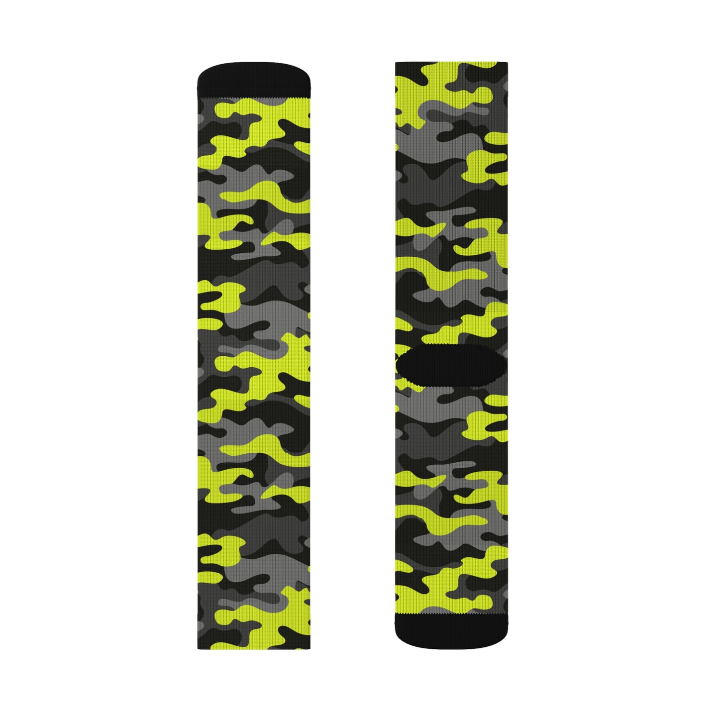 Camo Socks | Yellow, Black, and Gray Camouflage