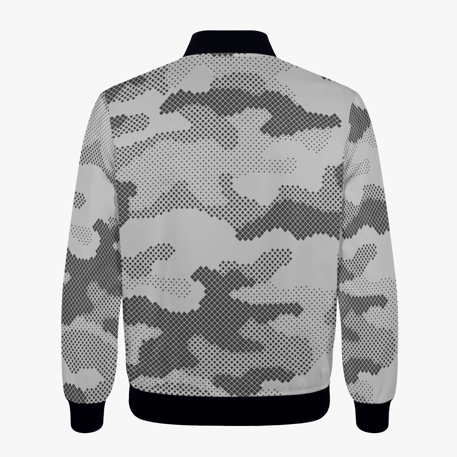 Women's Camo Bomber Jacket | Digital Gray Camouflage