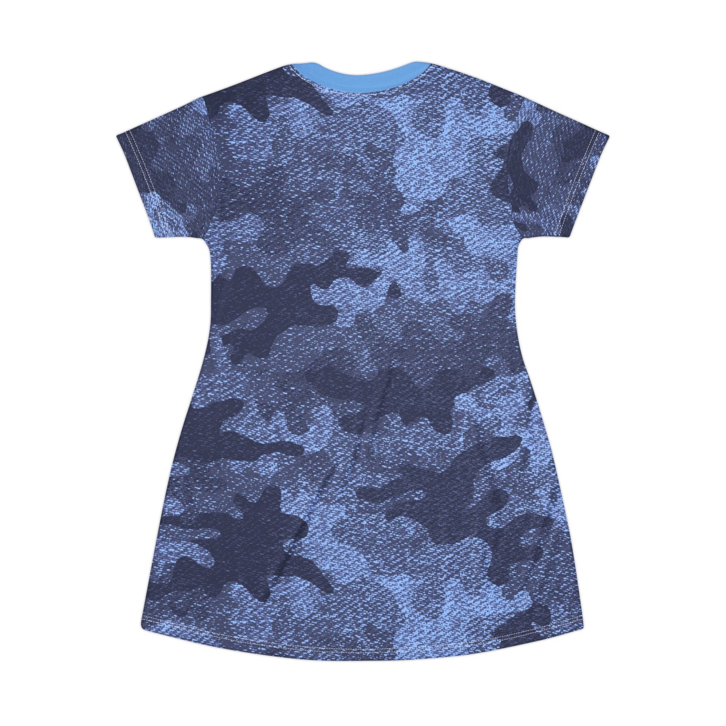 Camo T-Shirt Dress | Denim Blue Camouflage