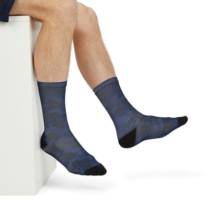 Camo Socks | Deep Blue | Sublimation Crew