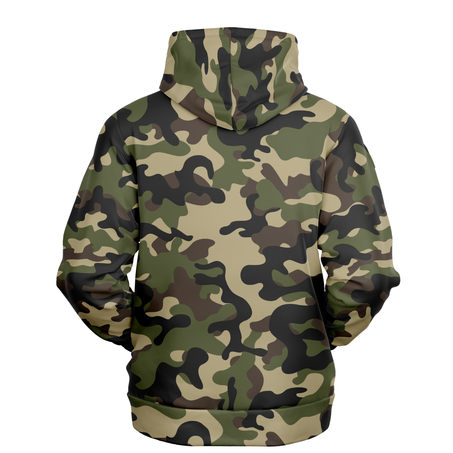 Army Brown Hoodie | Mixed Khaki and Jungle Green Camo