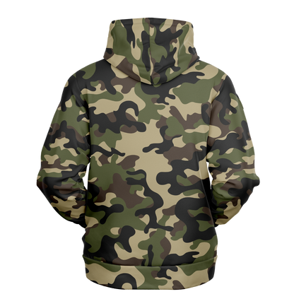 Army Brown Hoodie | Mixed Khaki and Jungle Green Camo