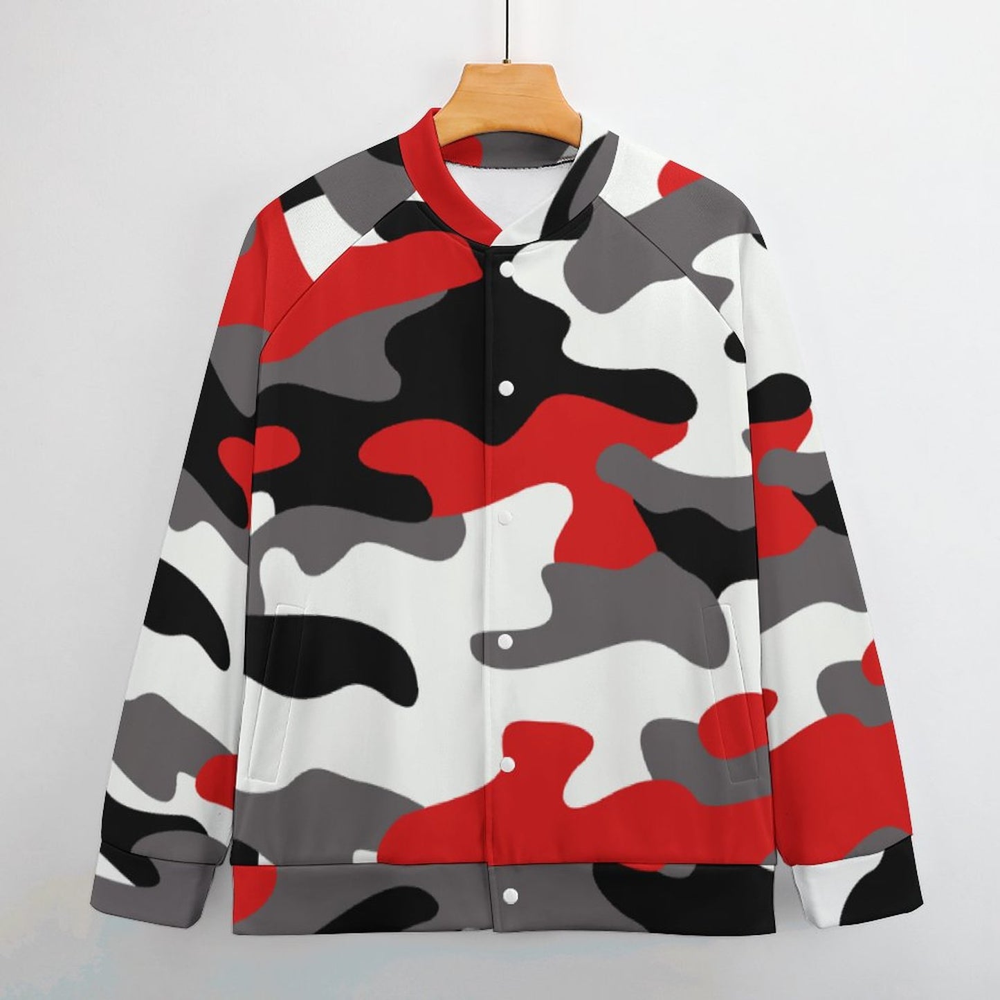 Men's Camo Jacket | Red, Black & White Camouflage