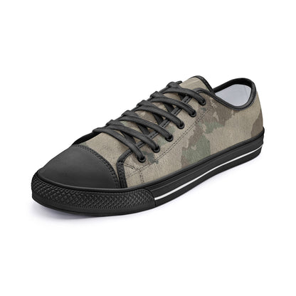 Camo Shoes | Low Top Canvas | Dirty Brown Camouflage