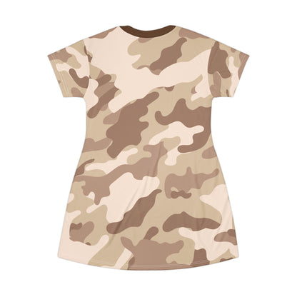 Camo T-Shirt Dress | Desert Brown Camouflage