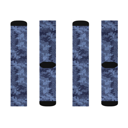 Camo Socks | Denim Blue Camouflage