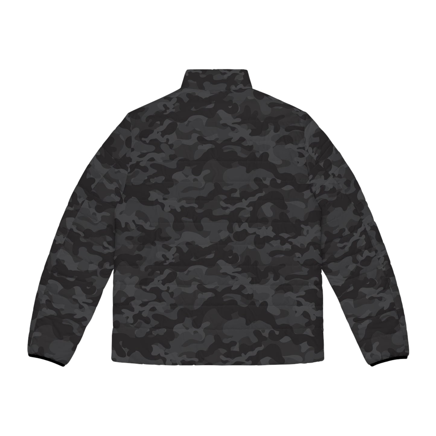 Black Camo Puffer Jacket For Men | Army Camouflage